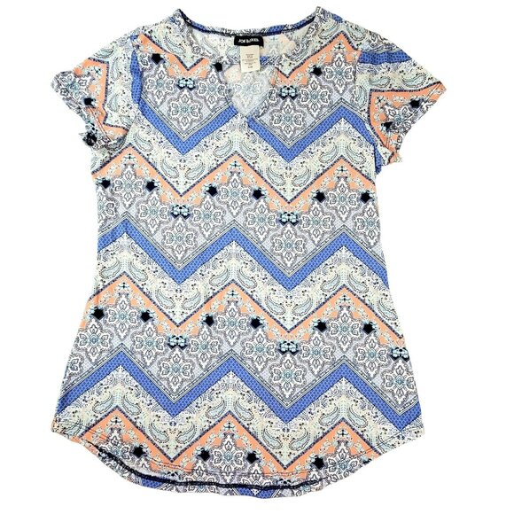 Joe Boxer Women's Knit Top for Suit or alone Size XL Blue and Peach JH1699125 - Picture 1 of 3